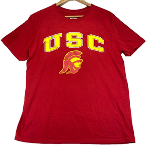USC Trojans Shirt Mens Large Red Fanatics Long Sleeve Crew Neck Cotton